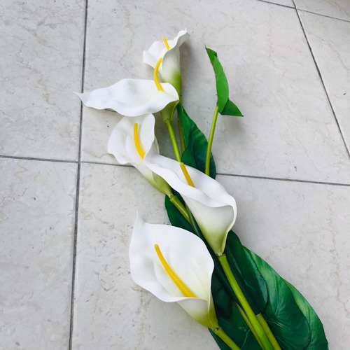 Ramo 5 Cartuchos Blancos Artificiales Flores Decorativas Mnr | Cuotas sin  interés