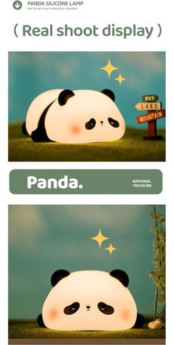 Lámpara De Noche Panda Pat Night Light De Silicona, Regalo A