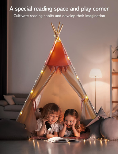 Carpa Tipo Tipi Besrey Para Niños Con Tapete Acolchado Y Cad