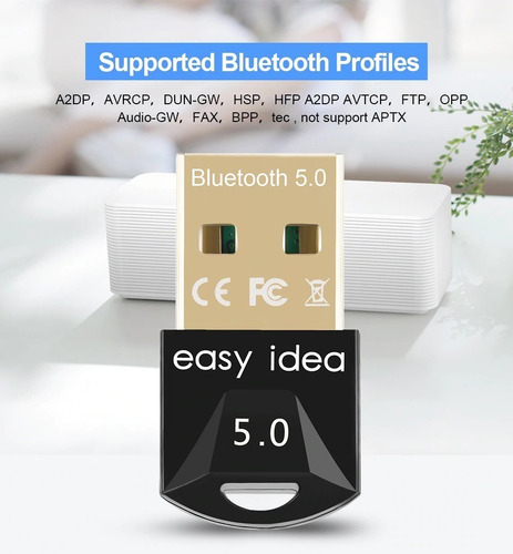 Imagem 4 de 6 de Adaptador Usb Bluetooth 5.0 Real Para Pc Notebook