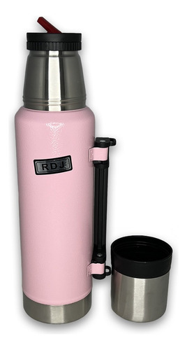 Termo Acero Inoxidabe Frio Calor 24 Hs Tapon Cebador Colores Color Rosa