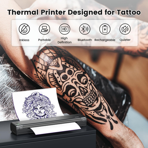Impressora De Estêncil De Tatuagem Bluetooth, Térmica Sem
