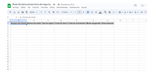 Base De Datos En Excel ( Completa )