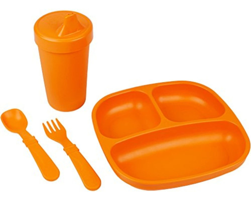 Re-play Made In The Usa Toddler Diner Set | Divided Plate, .