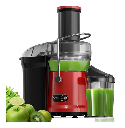 Exprimidor Extractor De Jugos 1000 W Canal 8 Cm Rojo