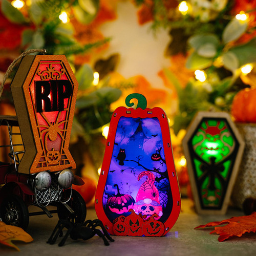 3 Piezas De Decoración Colgante De Halloween Linterna De
