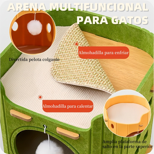 Casa Para Gato Y Perro Con Cojín Dos Capas Cama Cueva 2 En 1