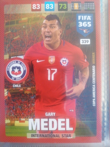 Carta Adrenalyn Fifa 365 2017 - Gary Medel Chile 339