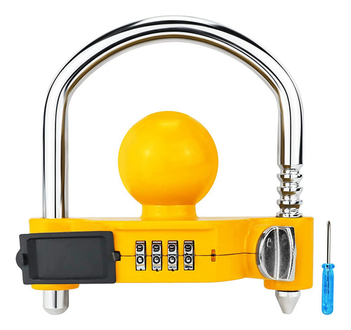 Candado De Enganche Universal Funmit Trailer Lock Con Combin