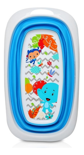 Imagen 1 de 10 de Bañera Bañadera Bebe Plegable Reclinable Estampada 20ltrs