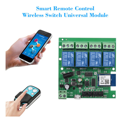 Imagen 3 de 9 de Tuya Wifi+bt 433mhz Interruptor Inalámbrico De Control Remot