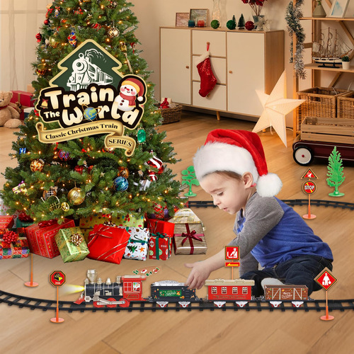 Set De Tren Navideño Jq Juqu Con Luces Y Sonidos Navideños P