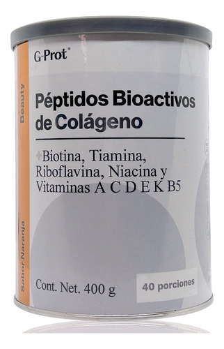 Péptidos De Colágeno Biotina 400 G Naranja G-prot