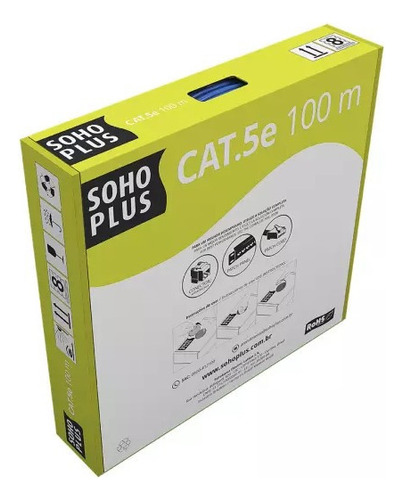 Cabo De Rede Furukawa Cat.5e 24 Awg 4 Pares Cmx 100m Preto