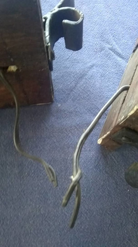 Lampara De Pared Aplique Hierro Y Madera (Usado)