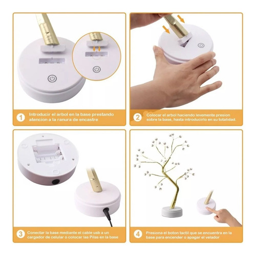 Lámpara Árbol De La Vida Navidad Bonsai - Luces Led - 50cm