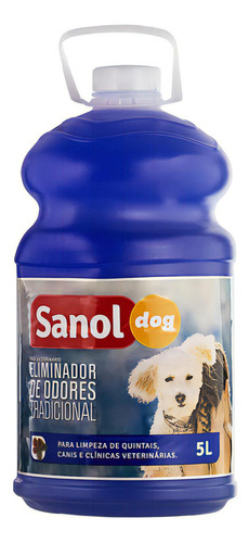 Eliminador Odores Sanol Dog Quintal Canil Limpeza Pet  5l Fragrância Tradicional