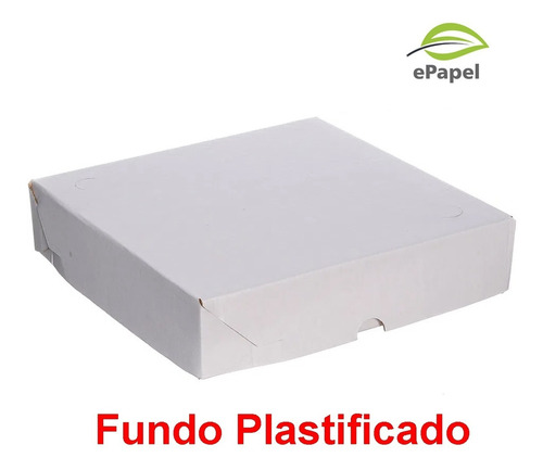 50x Caixa Mod Esfiha Fundo Plastificado 30x30x5 Plastificada