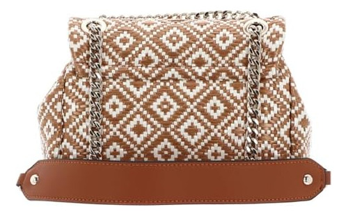 Guess Rianee Bandolera Convertible Con Solapa, Color Coñac