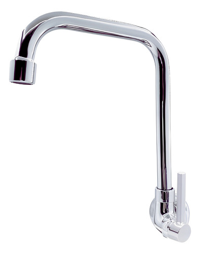 Torneira Para Cozinha Água Fria Monocomando De Parede Flexível Giratória Arejador Alta Pressão Bica Grande Articulada Resistente Gourmet Simples Moderna Rotativa Móvel Esperta Abs Plástico Maleável