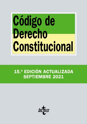 Libro Código De Derecho Constitucional 2021 De Editorial Tec