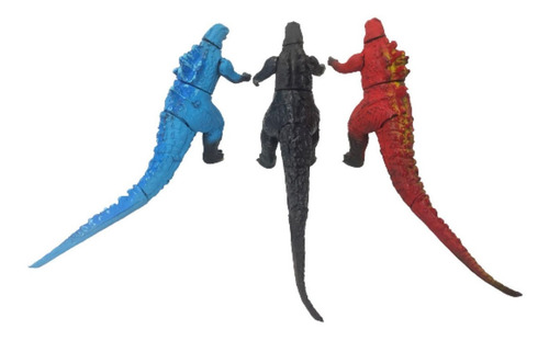 Imagen 5 de 5 de Figuras Godzilla Vs King Kong 3pzs Gojiras Articulables Toho