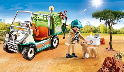 Imagen 4 de 6 de Playmobil Family Fun Veterinario Zoo Con Coche Medico 70346