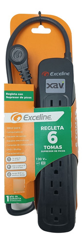 Regleta Electrica Supresor Pico Tomacorri Exceline 6737 Xavi