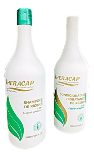 Kit Shampoo E Condicionador Rícino Theracap 1l Óleo D Mamona