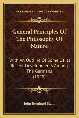 Libro General Principles Of The Philosophy Of Nature: Wit...