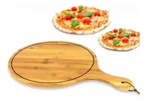 Comprar Tabla Redonda Madera Bamboo C\u002Fmango Pizza Parrilla 50x35x1cm
