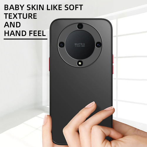 Funda Trasera Mate Con Borde De Silicona Para Honor X9a X9b X9c X8a X8b X7a X7b X7c X6a X6b Camera Protect Fundas