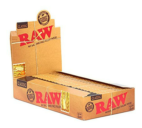 Papel De Fumar Raw 1 1/4  (5 Cajas)