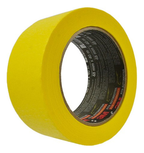 Fita Crepe Adesiva Automotivo Profissional Amarela 48mm40m