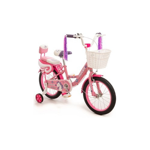Bicicleta Infantil Unicornio Rueditas Canasto Rodado 12 Love