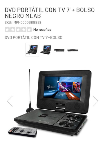 Dvd Portátil Con Tv 7 + Funda Para Automóvil