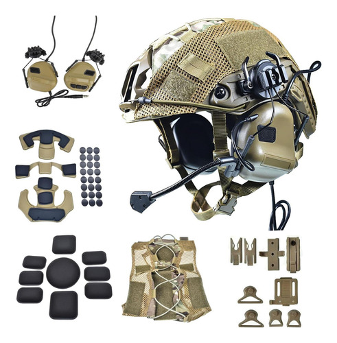 Airsoft Fast Helmet Set Tactical Paintball Helmet Con Y Tapa