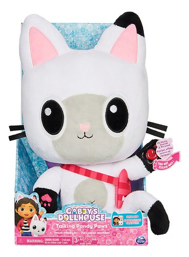 Gabby's Dollhouse - Pelucia Pandy Paws de 30 cm con sonido y luz