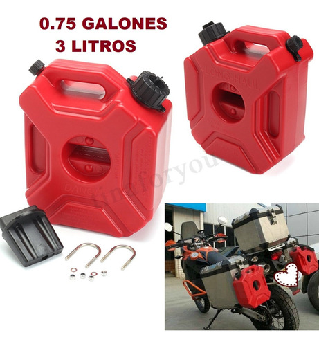 Tanque Gasolina Extra Moto Motocicleta Fuel Tank Reserva