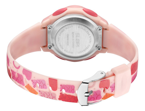 Reloj Infantil Slop Para Niña Sw25102l3 Print Ositos Correa Rosa