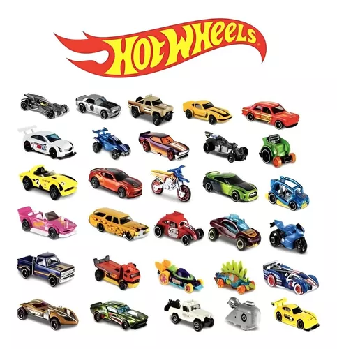 Carrinho Hot Wheels Kit 5 Unidades Sortidos sem Repetidos Matel