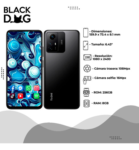Imagen 2 de 4 de Xiaomi Redmi Note 12s 256 /8 Gb Triple Cámara 108 Mpx Bde