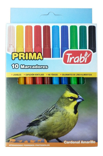 Marcadores Trabi Prima X 10 Colores  5188