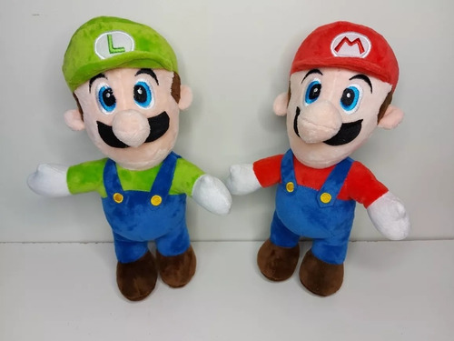 Hermoso Peluche Mario Luigui 25 Cm Entrega Rapida X2