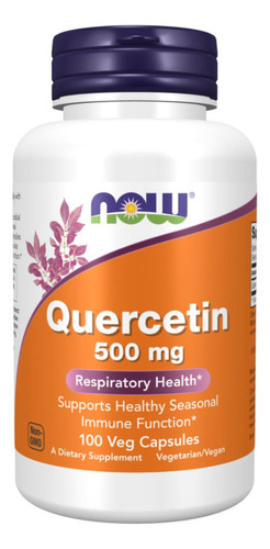 Quercetina 500 Mg 100 Cápsulas Veganas Now Foods