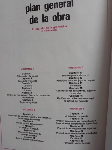 El Mundo De La Gramática Curso Teórico Práctico 4 Tomos (Usado)