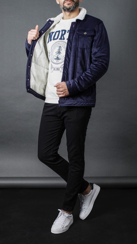 Imagen 3 de 6 de Campera Corderoy No End 38410 Hombre