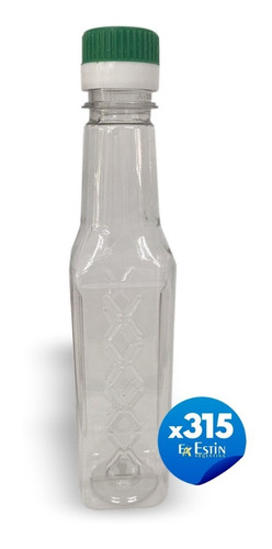Imagen 1 de 10 de Envase 250 Cc Pet Cristal Cuadrado Para Aceite X 315 Unid.