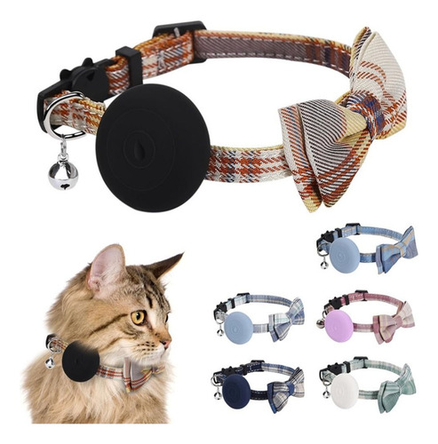 Collar Para Mascotas Con Soporte Localizador De Pajarita En
