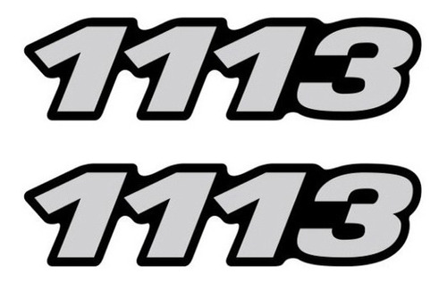Par Emblema Caminhão Mb 1113 Adesivo Resinado Lateral (2pç)